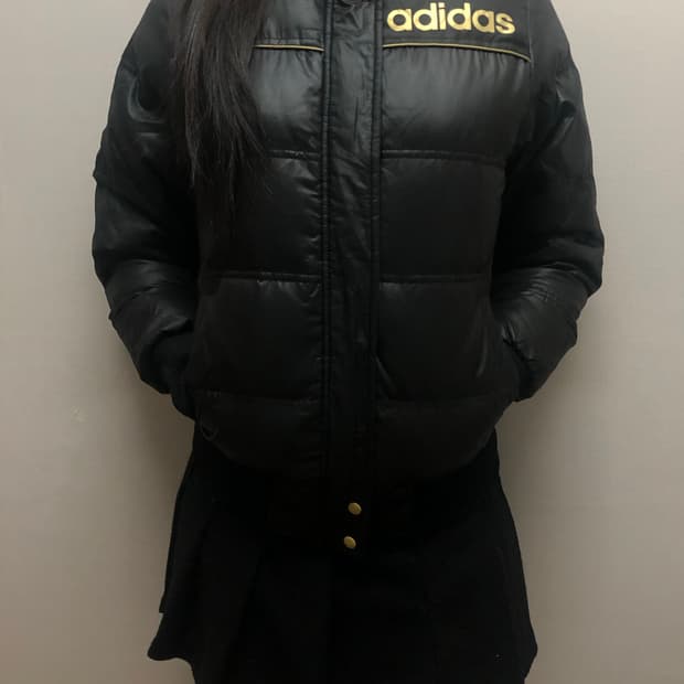 빈티지 아디다스 블랙 패딩 점퍼