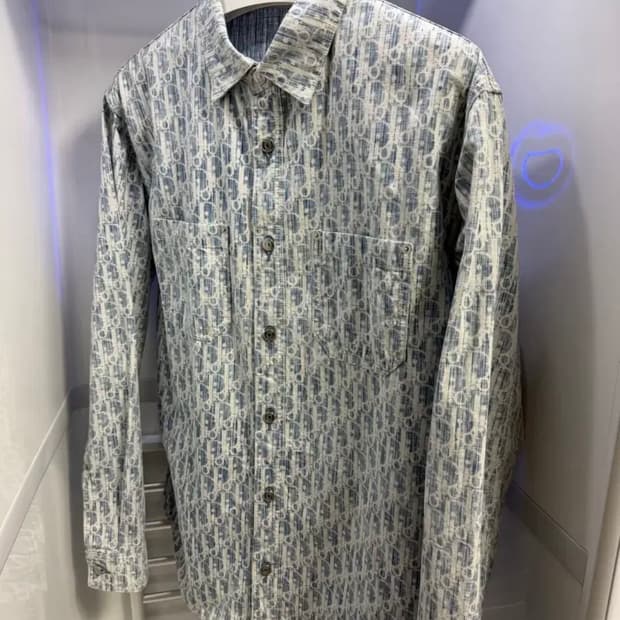 디올 오블리크 카스리 데님 오버셔츠 (38)