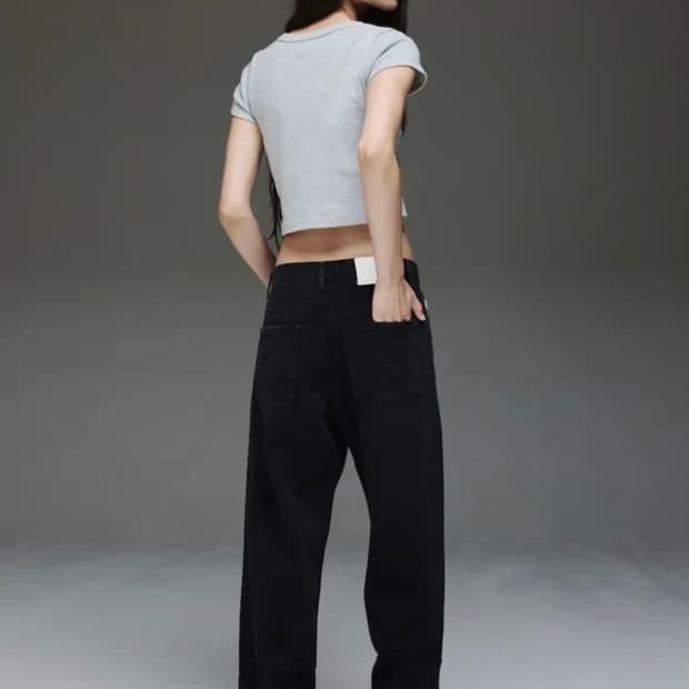 글로니 블랙 데님 팬츠