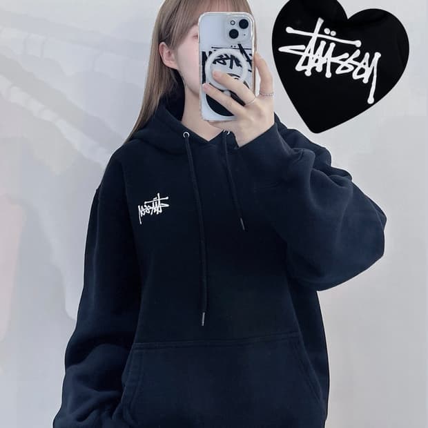 스투시 빅로고 베이직 후드