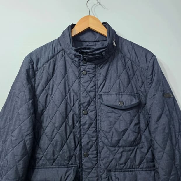 헤지스 남성 퀄팅 자켓 네이비 100