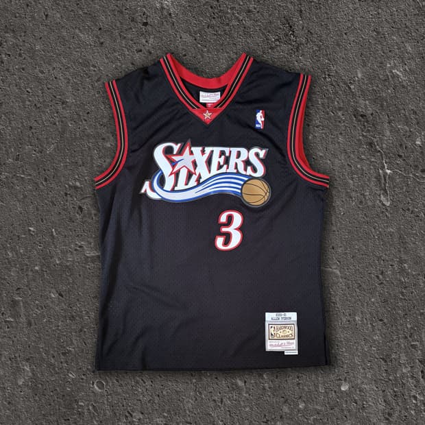 L) NBA 미첼앤네스 필라델피아 세븐티식서스 스윙맨 로드 져지