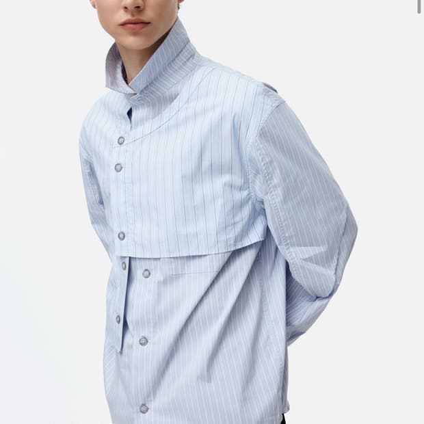앤더슨벨STRIPE LAYERED SHIRTS atb1338m(BLUE)