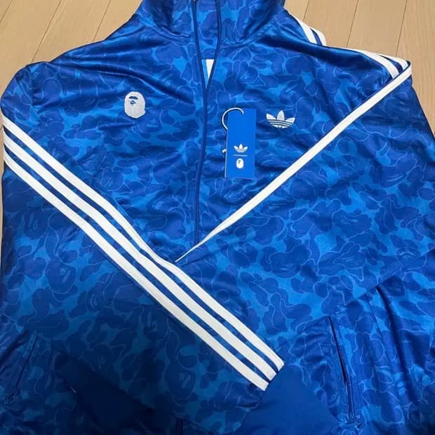 베이프 아디다스 져지 트랙탑 블루  XL