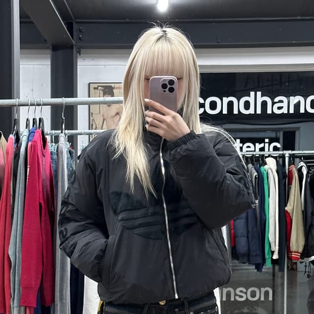 아디다스 빅 로고 패딩 자켓