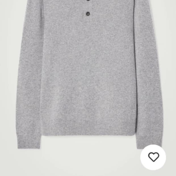 cos 캐시미어 폴로니트 L