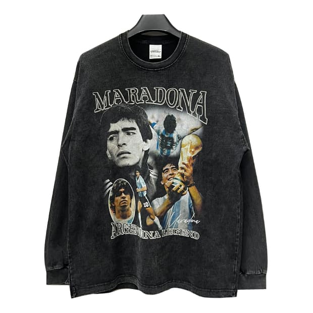 VTG 마라도나 프린팅 피그먼트 긴팔 롱슬리브 XL