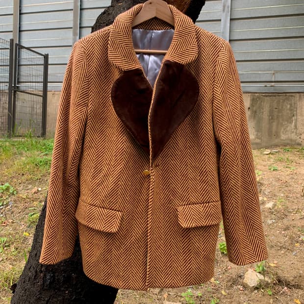 bbc 빌리네어 보이즈 클럽 mix yarn heart blazer