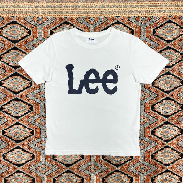 리 LEE 스펠로고 화이트 반팔티셔츠 여성XS