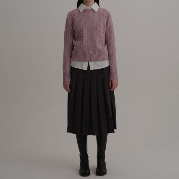 THE RYE 더 라이 케이블 메리노 울 100% 니트 Free _ 여성