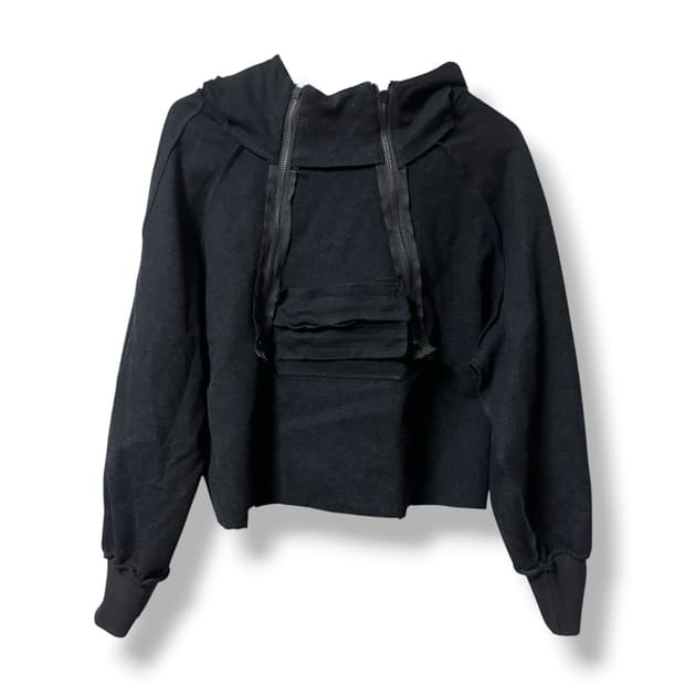 pullover crop cargo hoodie