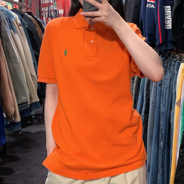 [IM] 폴로 랄프로렌 반팔 피케 셔츠 오렌지