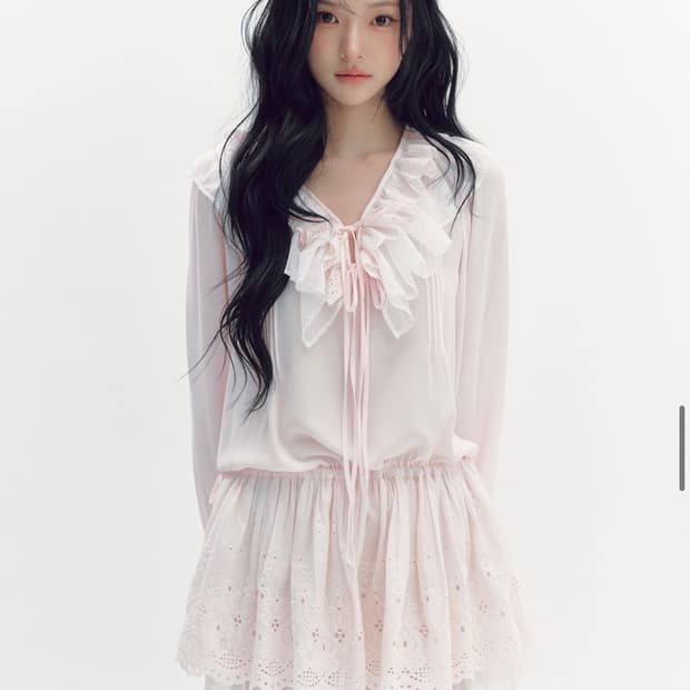 더티스 페탈 블룸 드레스 원피스 핑크 리오더건