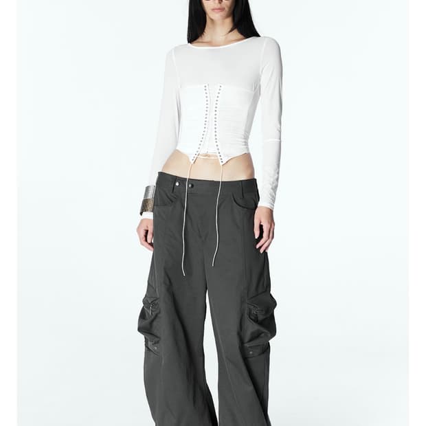 2000아카이브 XTAL PARACHUTE PANTS (KHAKI)