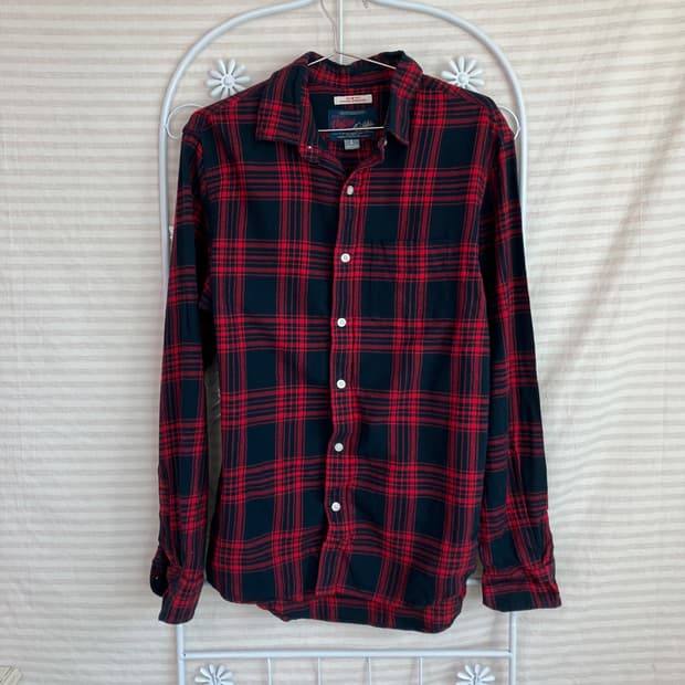 빈티지 레드 체크 셔츠 y2k 스트릿 갸루 펑키 일본빈티지659