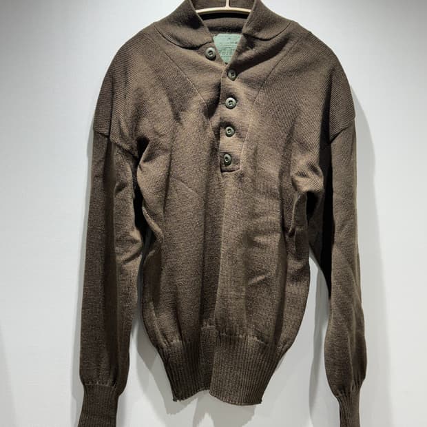 80s 미군 5버튼 울 니트 (XL)