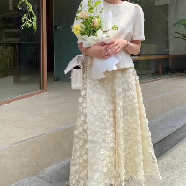 리앙쥬 꽃잎 스커트