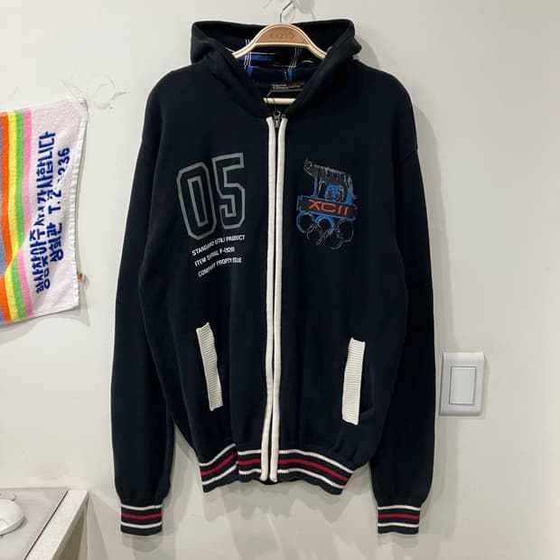 401 후부 푸부 니트 후드집업