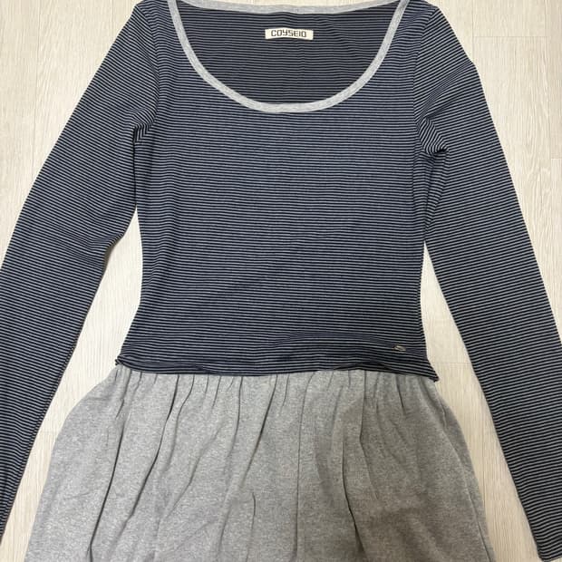 코이세이오 coy stripe dress navy