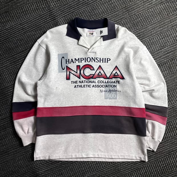NCAA USA 빈티지 페이딩 컬리지 럭비 티셔츠o 2665