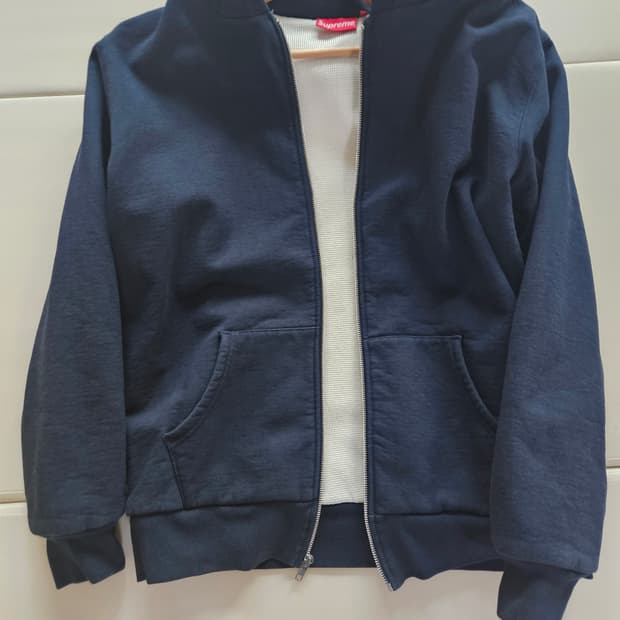 14fw 슈프림 3M 리플렉티브 후드집업 네이비 L