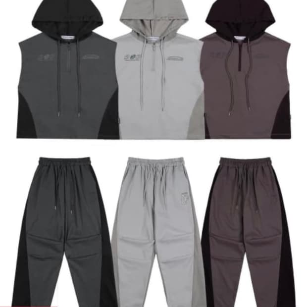 팬시클럽 유틸리티 나일론 후드 셋업