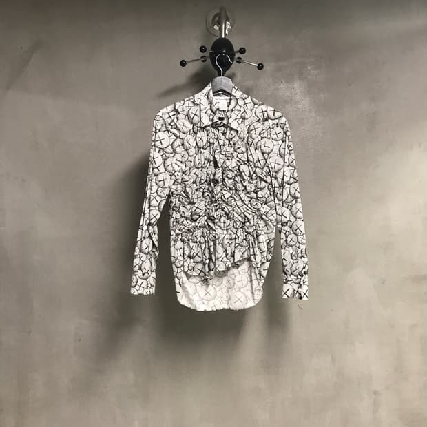 꼼데가르송 셔츠 셔링 패턴 셔츠 S(W)