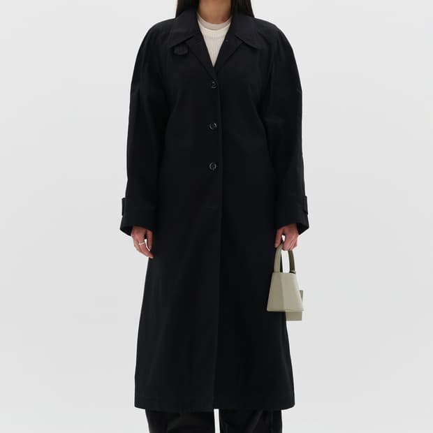 로우클래식 코트/VENTILE TRENCH COAT - BLACK