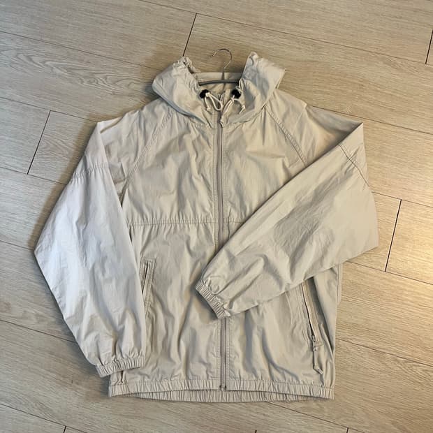 카키스 후디드 래글런 자켓 아이보리