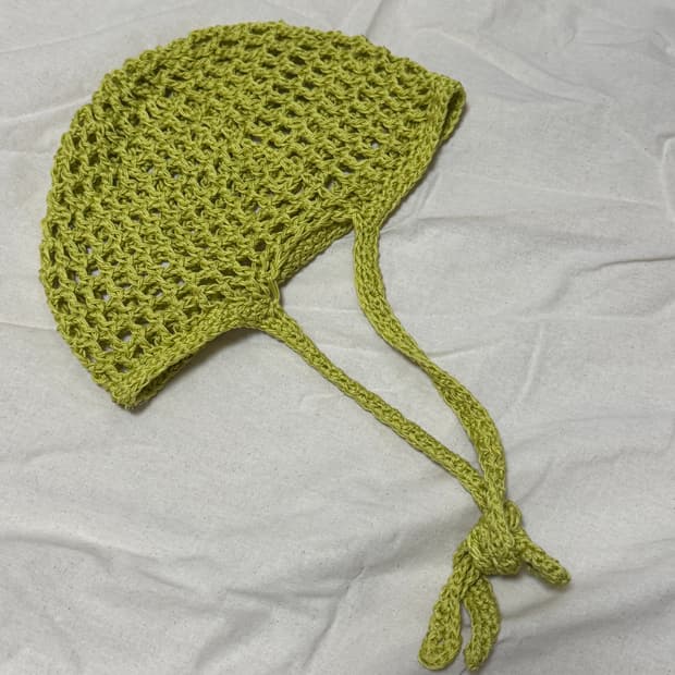 🫒 라임그린 크로셰 보넷