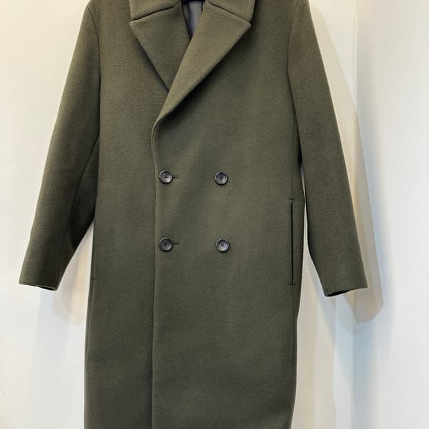 M) 벨리에 카키 더블 코트