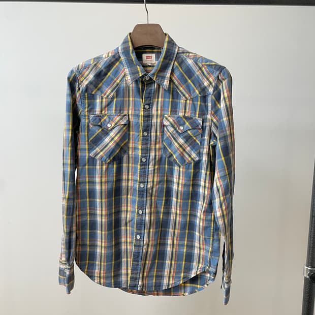 (S) levis 리바이스 투포켓 웨스턴 체크셔츠