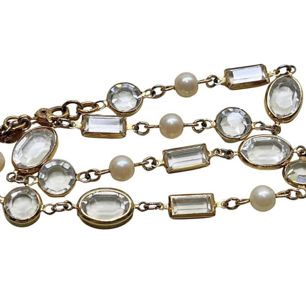 [RARE] MONET 모넷 빈티지 크리스탈 초커