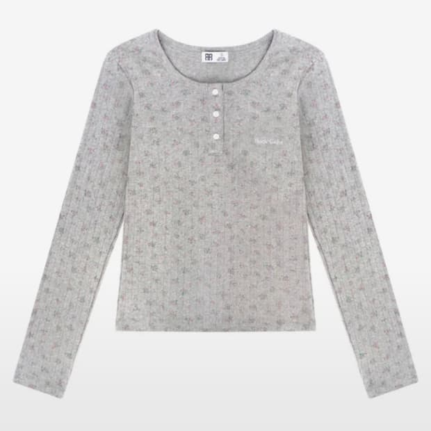 락케이크 플라워패턴 티셔츠