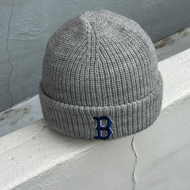 [F] MLB 엠엘비 보스턴 로고 그레이 비니 모자