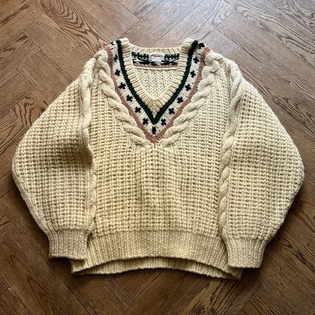 [L]90's USA 빈티지 프레피 크로켓 니트