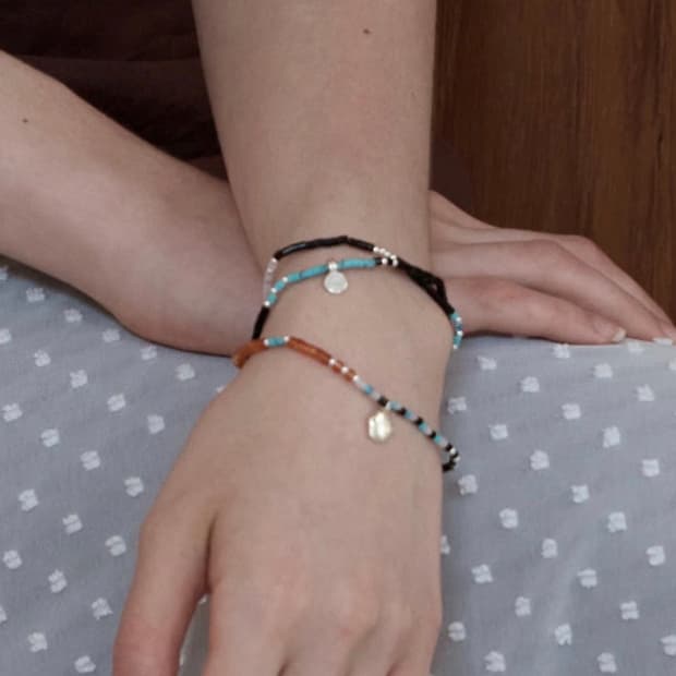 Ensage 윈드 트레일 멀티스톤 네크리스