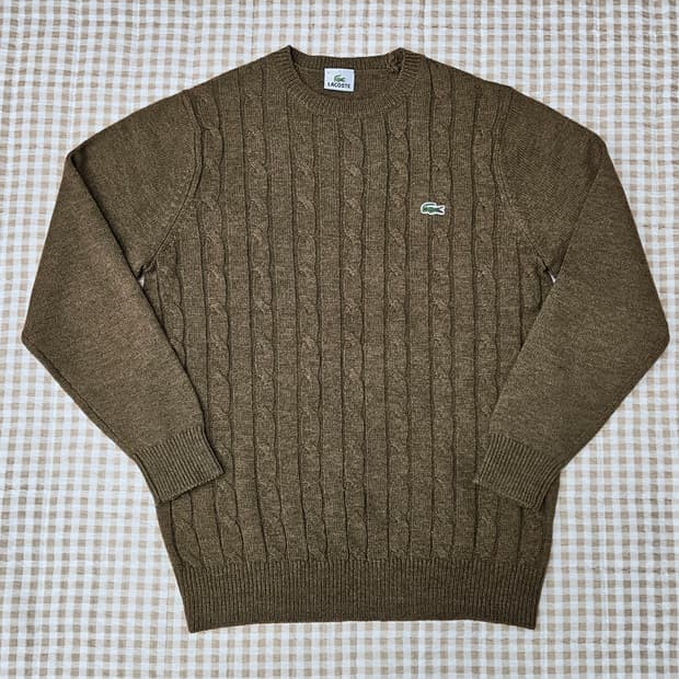 라코스테 울100 케이블 니트 남자100