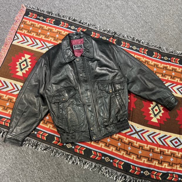 빈티지 NOVA 양가죽 A-1봄버자켓