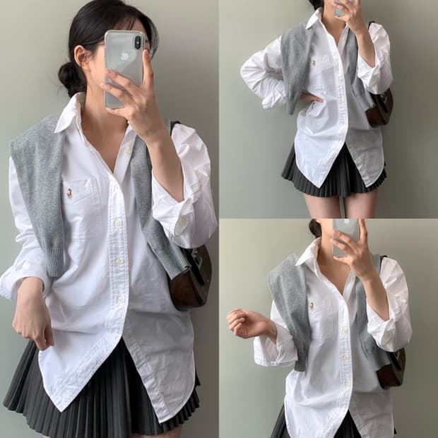 폴로 화이트 셔츠 