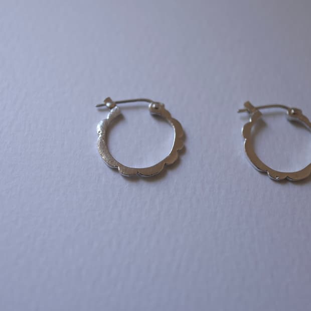 petal silver earrings