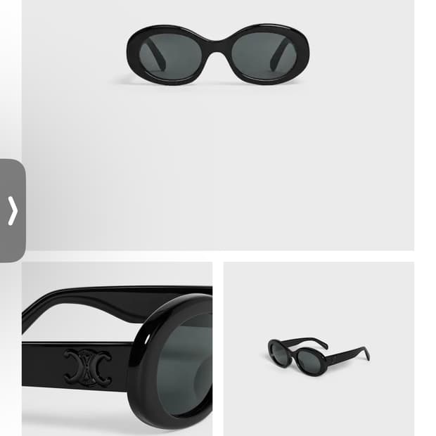 (로고 블랙) 셀린느 트리옹프 01 선글라스 아세테이트 블랙