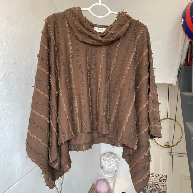 빈티지 에스닉 보헤미안 판초