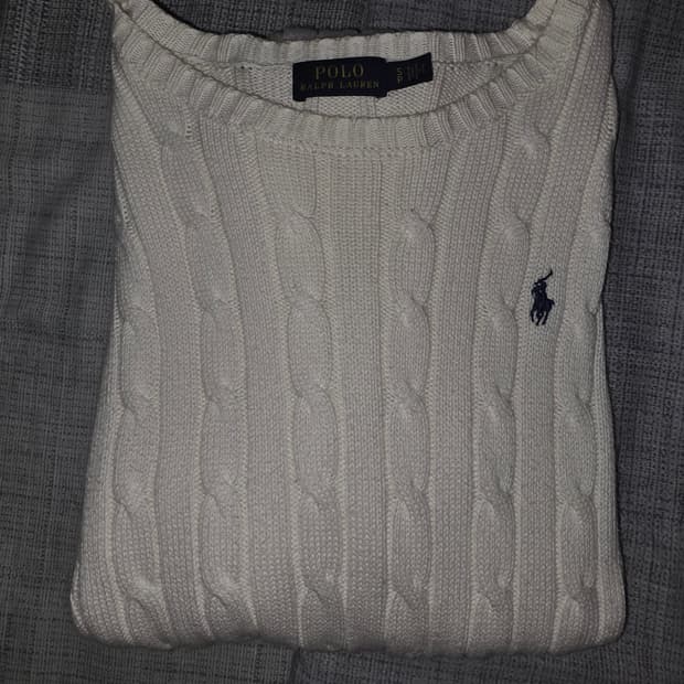폴로 랄프로렌 화이트 니트