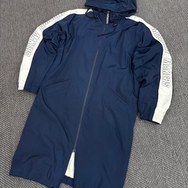 미스치프 롱 퍼 점퍼 네이비