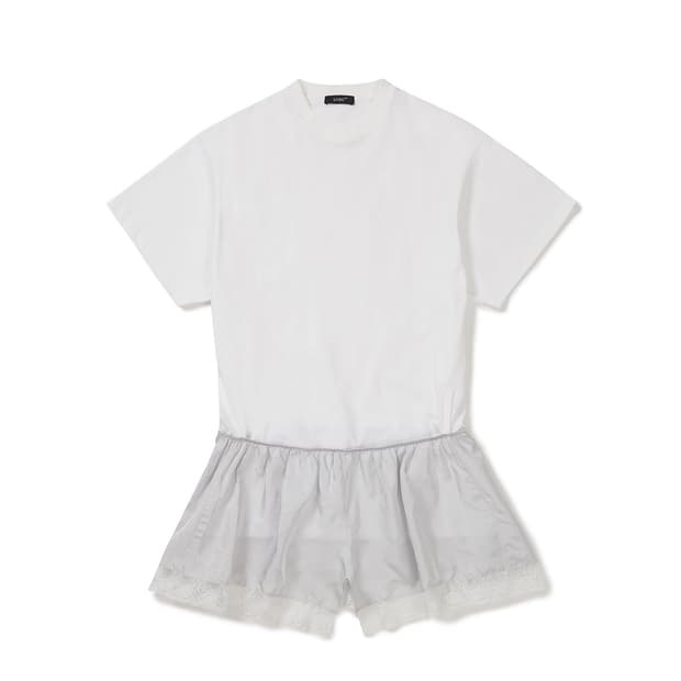 LCDC SEOUL LACE TRIM JERSEY DRESS