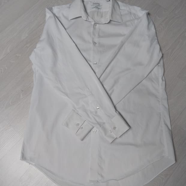 캘빈클라인 화이트 슬림핏 셔츠