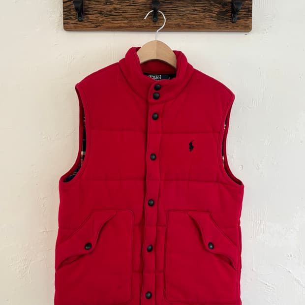 Polo 폴로 랄프로렌 레드컬러 패딩 베스트