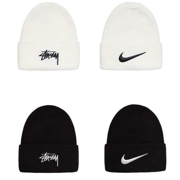 나이키 x 스투시 NRG 커프 비니 블랙/화이트