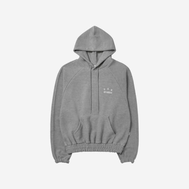 [XL] 아이앱 스튜디오 헤링본 후드 그레이 화이트